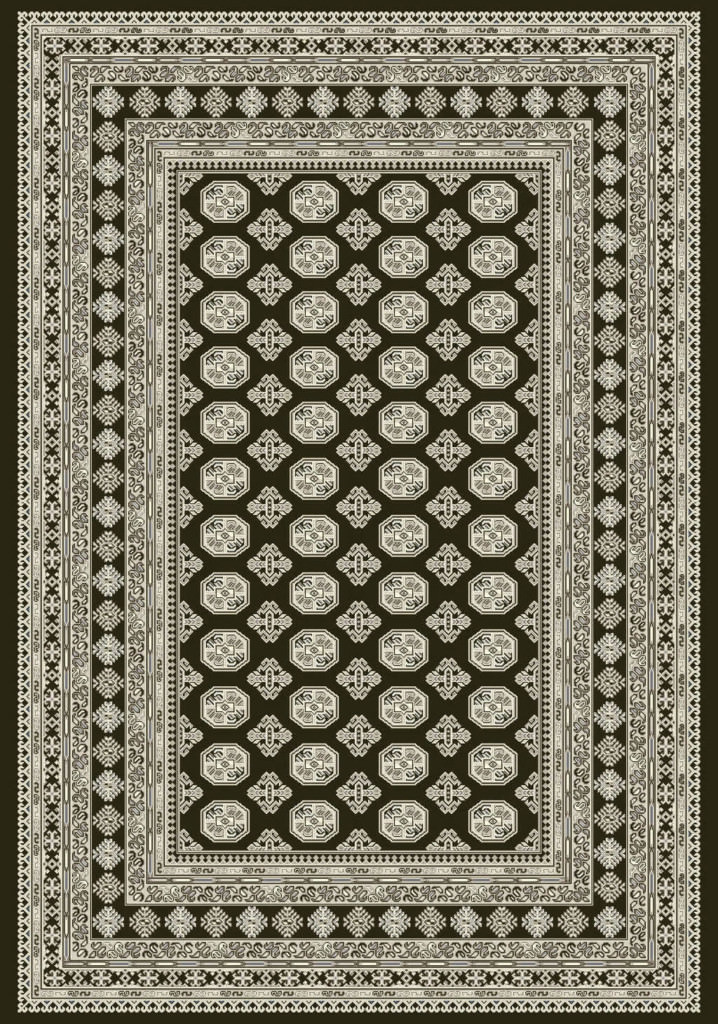 Dynamic Ancient Garden 9'-2" x 12'-10" 57102-3636 Charcoal / Silver Rug