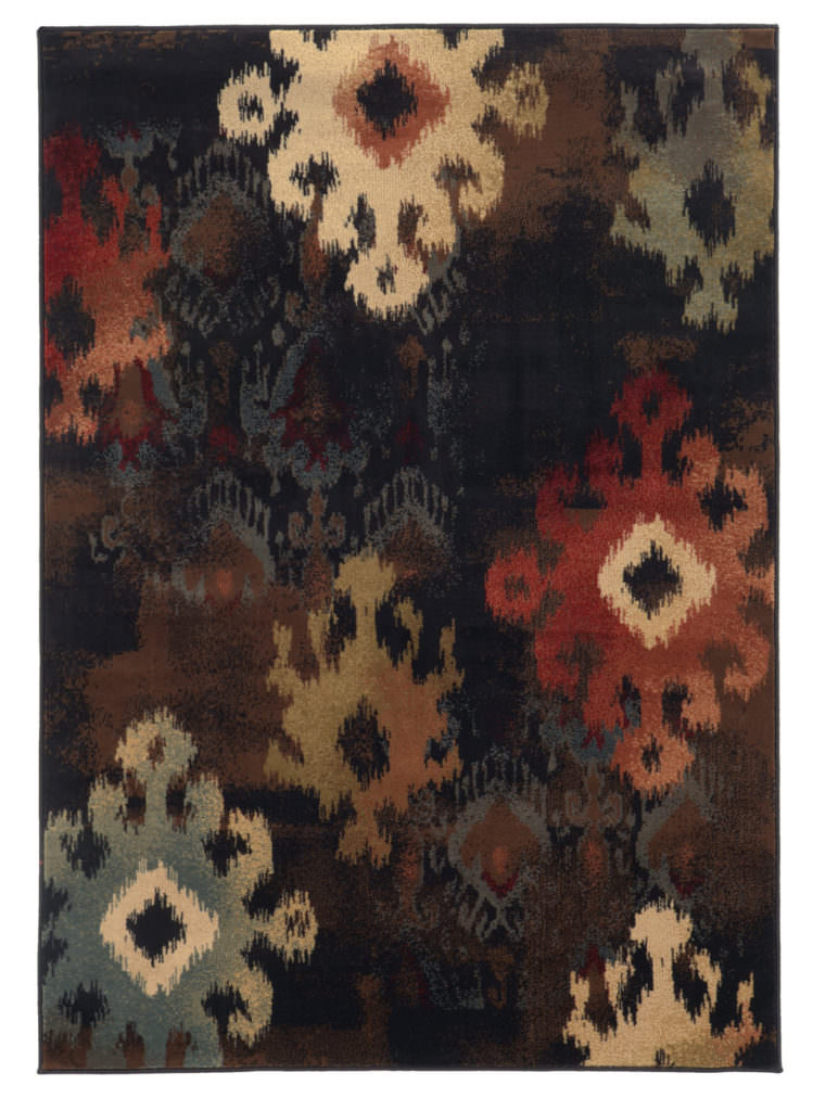 Oriental Weavers Hudson HUD 4874B Black / Brown Rug