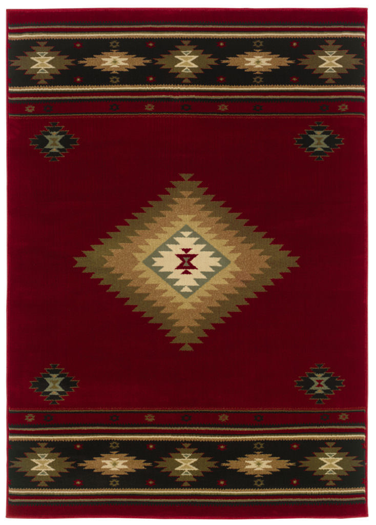 Oriental Weavers Hudson HUD 087K1 Red / Green Rug